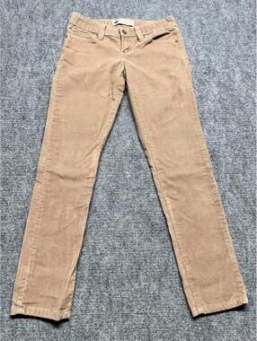 Levi's Demi Curve Skinny Corduroy Pants Womens Size 1M Tan Beige Low Rise Flat